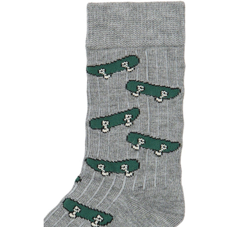minipop® Light Grey Melange Mats Bambu Strumpo