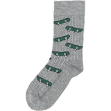 minipop® Light Grey Melange Mats Bambu Strumpo