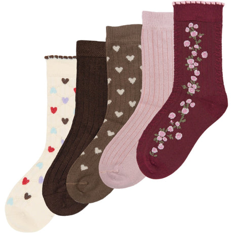 minipop® Coffee Brown Mena Bambu Strumpor 5-Pack