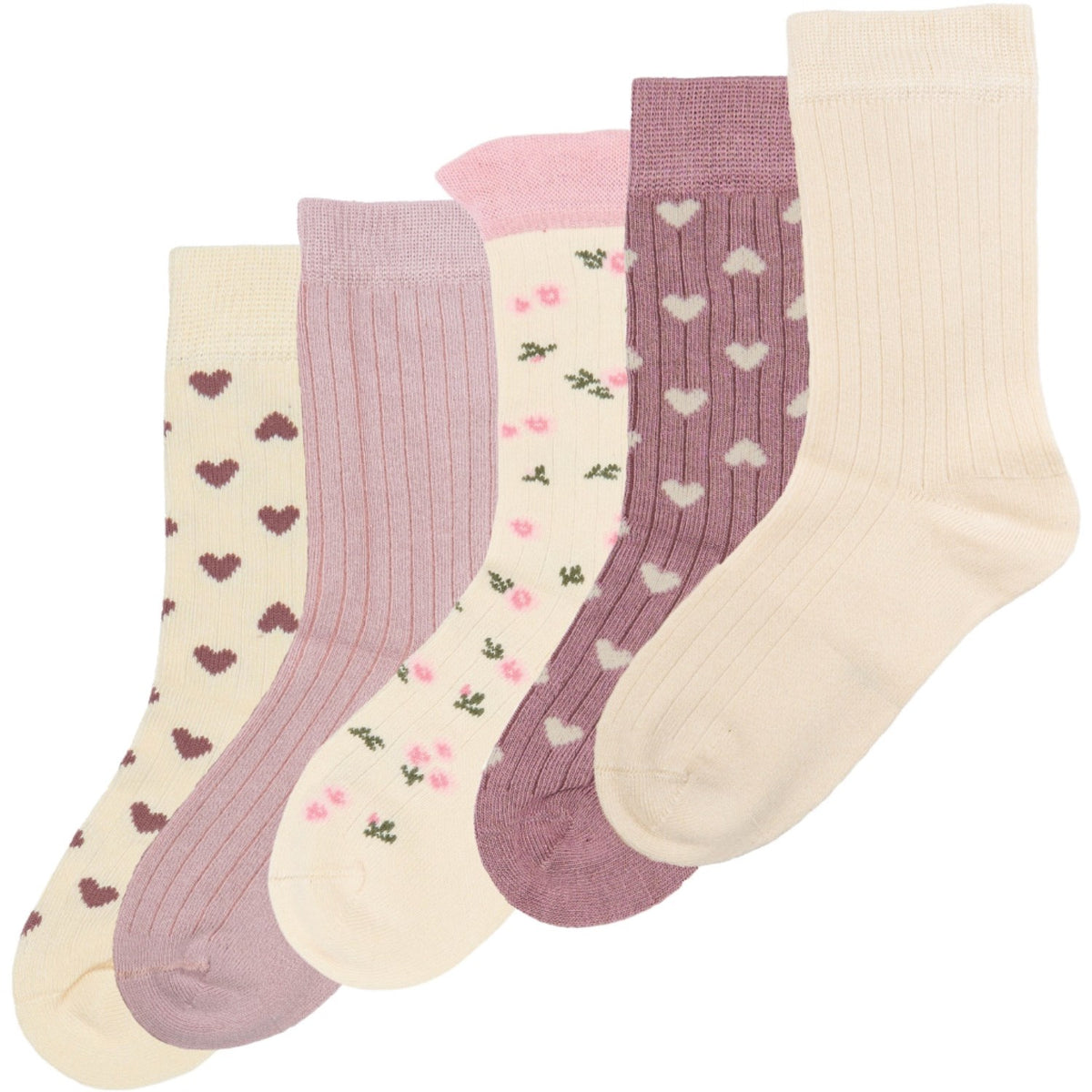 minipop® Pale Pink Mabelle Bambu Strumpor 5-Pack