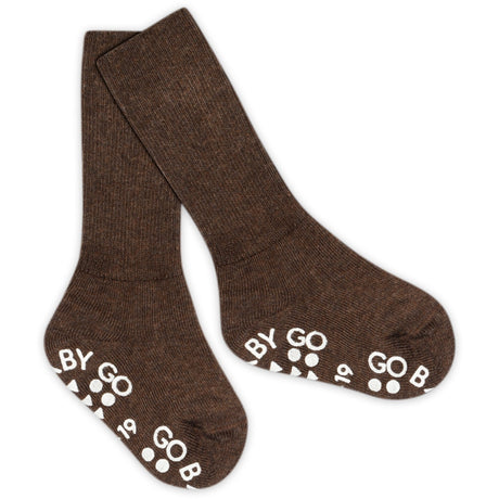 Gobabygo Brown Melange NonSlip Socks Cotton