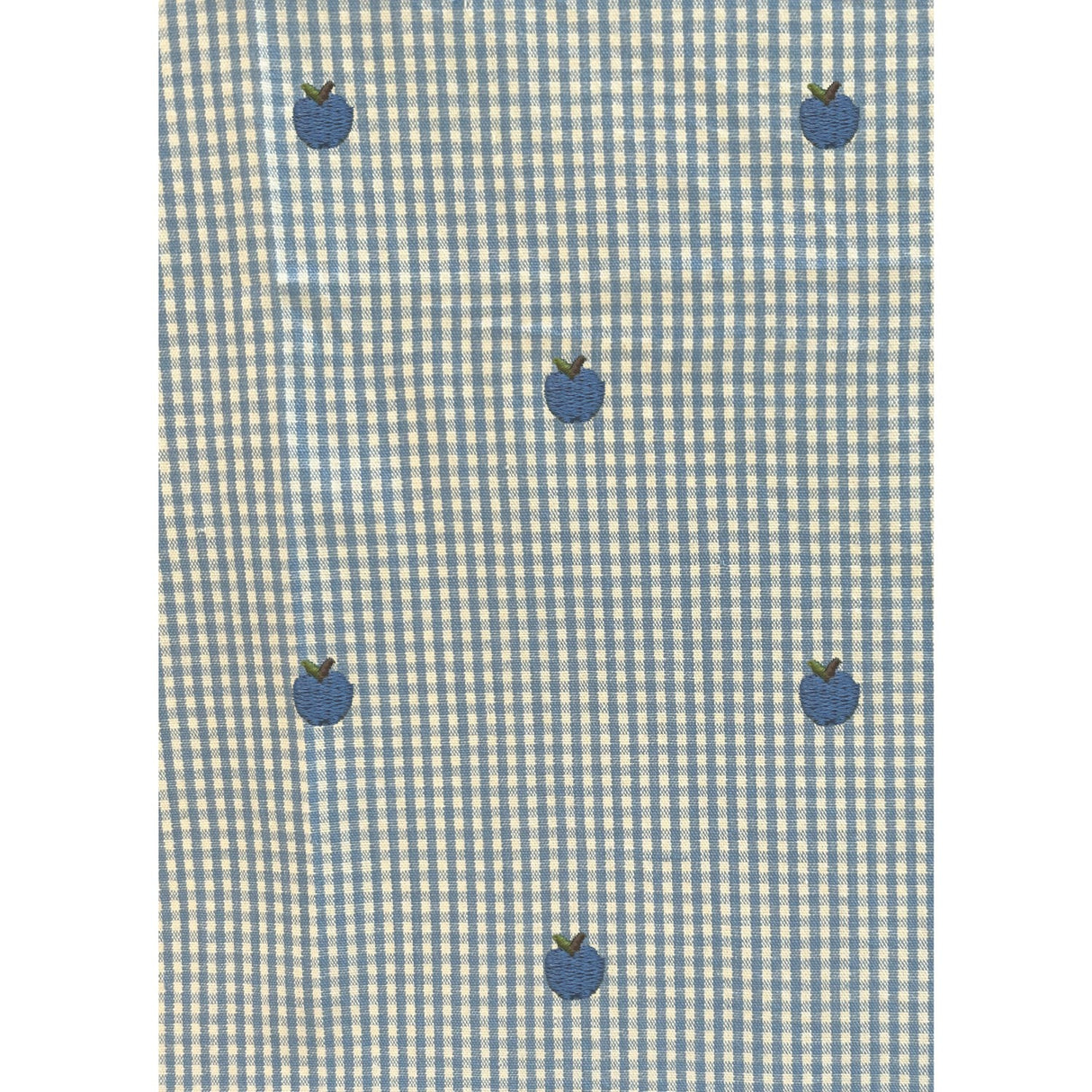Flöss Light Blue Apple Gingham Ellis Täcke + Kudde Baby