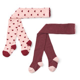 Flöss Cranberry-Pink Glitter 2-Pack Vera Strumpbyxar 2-Pack