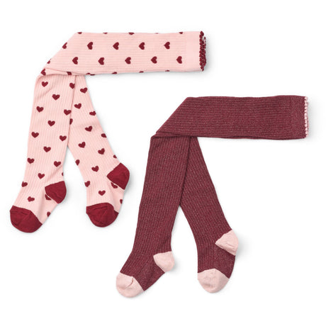 Flöss Cranberry-Pink Glitter 2-Pack Vera Strumpbyxar 2-Pack