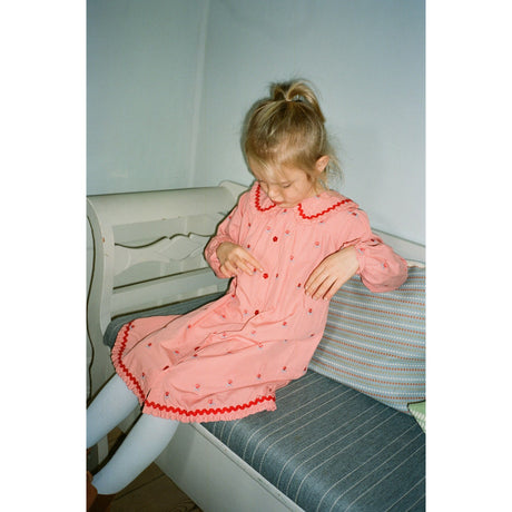 Flöss Pink Rose Gingham Sonja Klänning