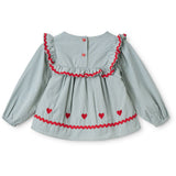 Flöss Light Blue Gingham Ellis Blus
