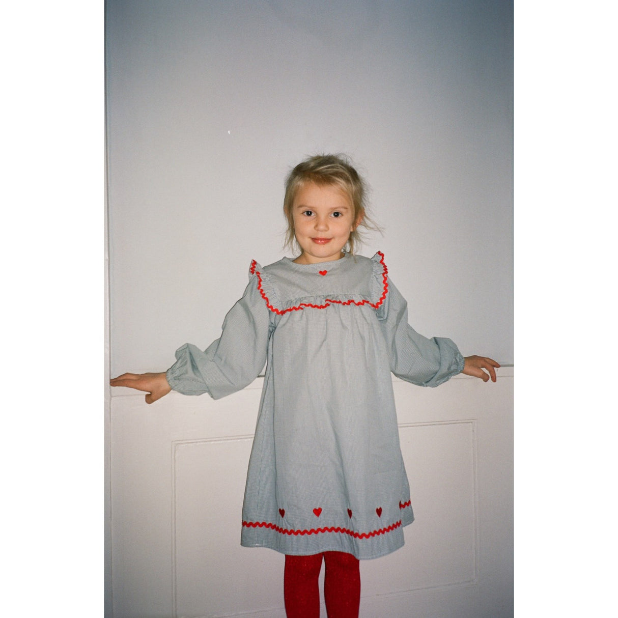 Flöss Light Blue Gingham Ellis Klänning