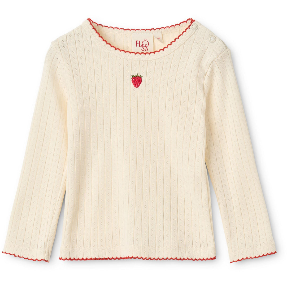 Flöss Gentle Cream Flora Pointelle Ls Blus