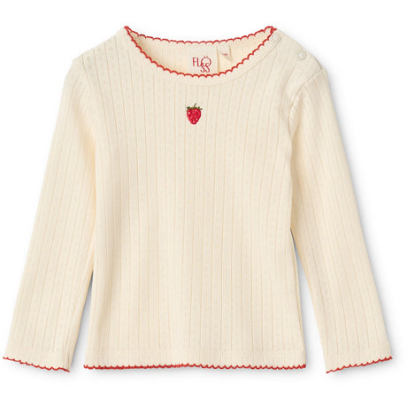 Flöss Gentle Cream Flora Pointelle Ls Blus