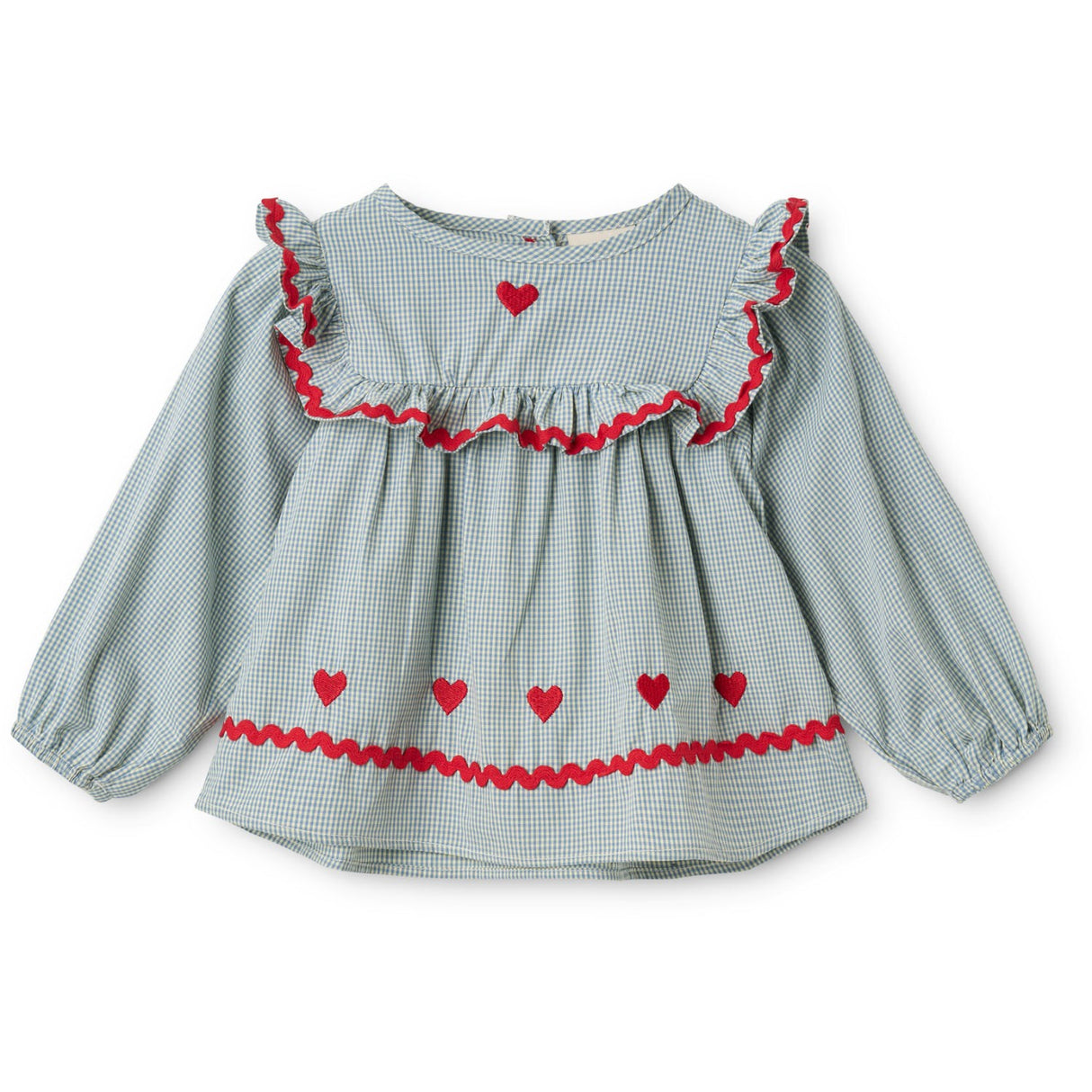 Flöss Light Blue Gingham Ellis Blus