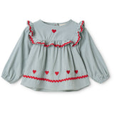 Flöss Light Blue Gingham Ellis Blus