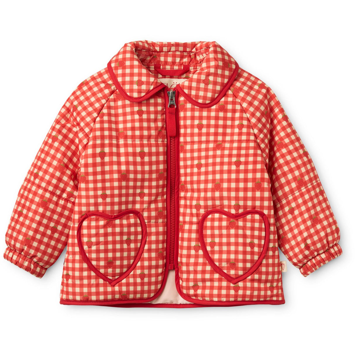 Flöss Red Berry Gingham Molly Quiltad Jacka