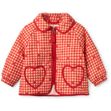 Flöss Red Berry Gingham Molly Quiltad Jacka