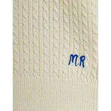 Mini Rodini Off-White Cable Stickad Pikétröja Skjorta