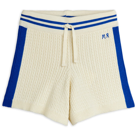 Mini Rodini Off-White Cable Stickad Shorts