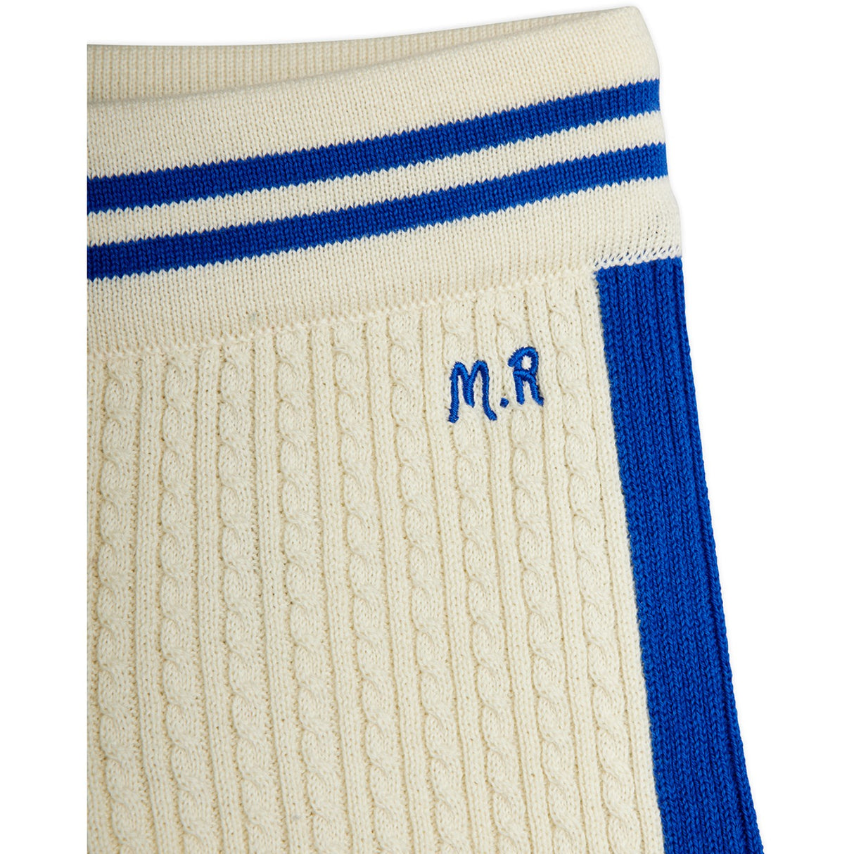 Mini Rodini Off-White Cable Stickad Shorts