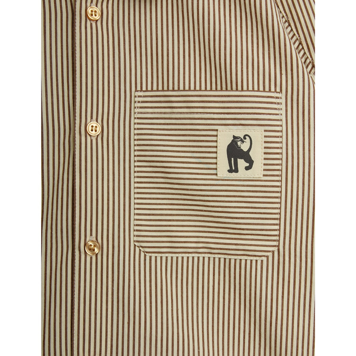 Mini Rodini Brown Poplin Yd Ls Skjorta