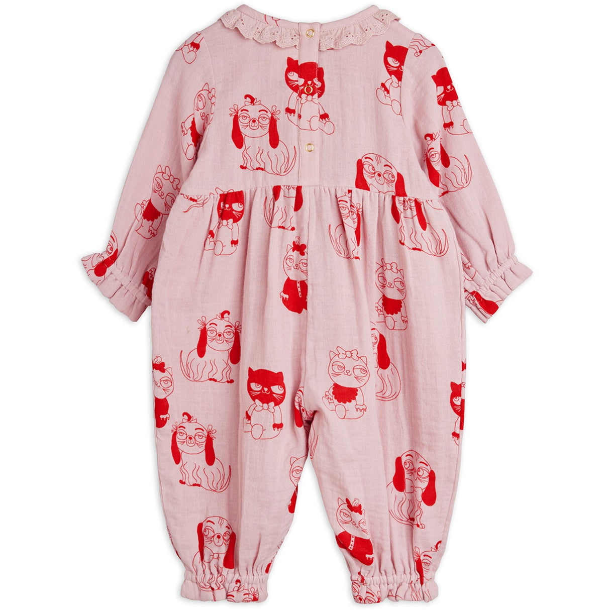 Mini Rodini Pink Minibabies Aop Woven Byxdress