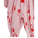 Mini Rodini Pink Minibabies Aop Woven Byxdress