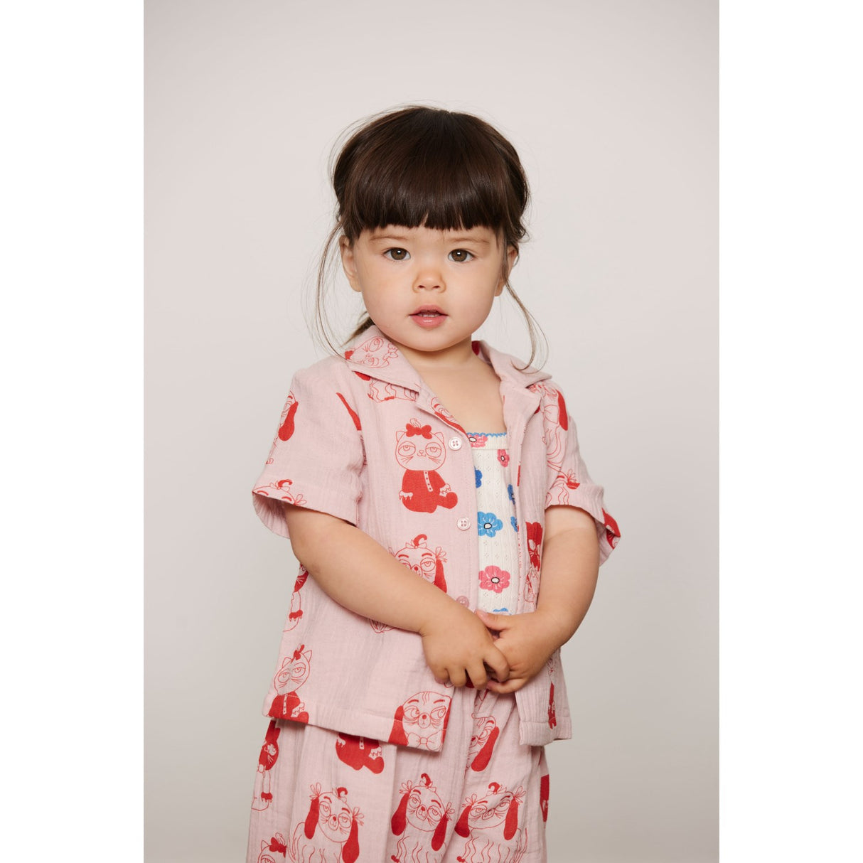 Mini Rodini Pink Minibabies Aop Baby Sett