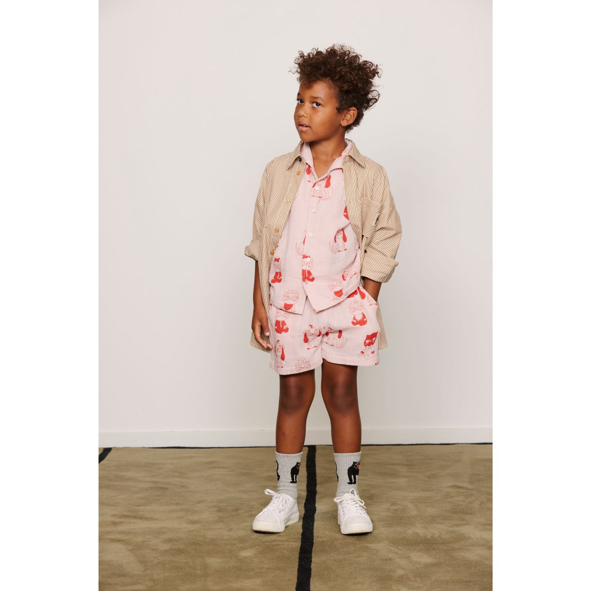 Mini Rodini Brown Poplin Yd Ls Skjorta