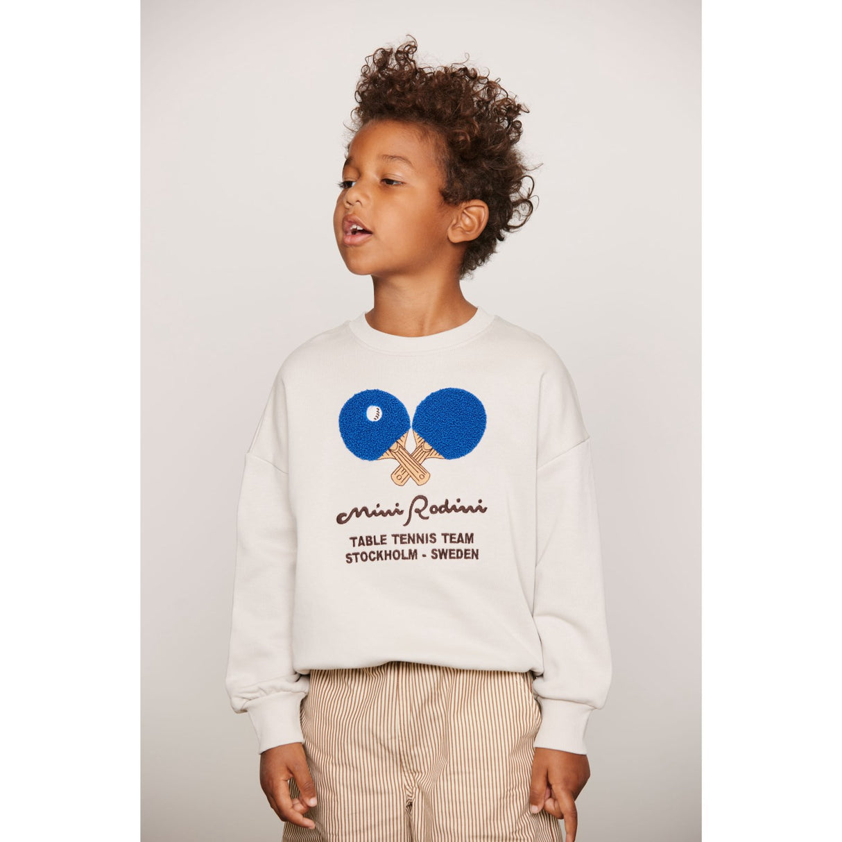Mini Rodini Grey Table Tennis Chenille Sweatshirt