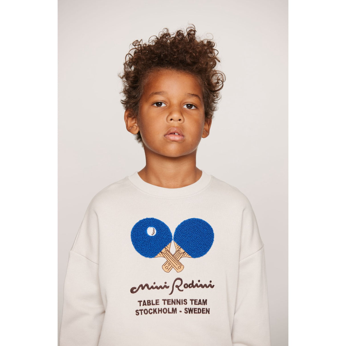 Mini Rodini Grey Table Tennis Chenille Sweatshirt