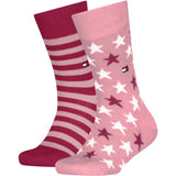 Tommy Hilfiger Pink Kids Strumpor 2-Pack Stars Och Stripes