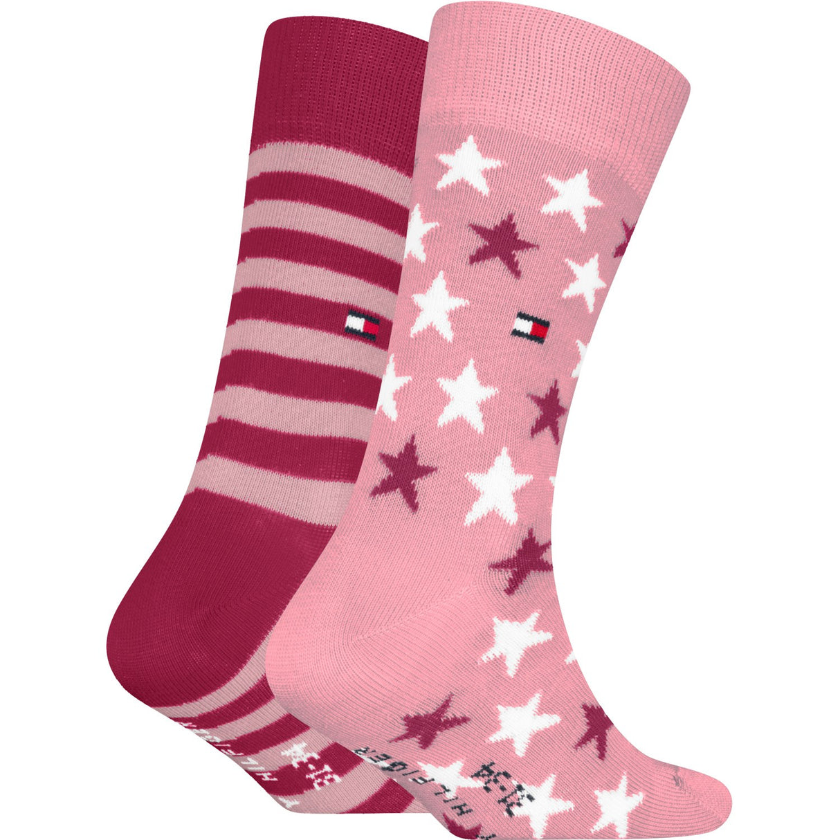 Tommy Hilfiger Pink Kids Strumpor 2-Pack Stars Och Stripes