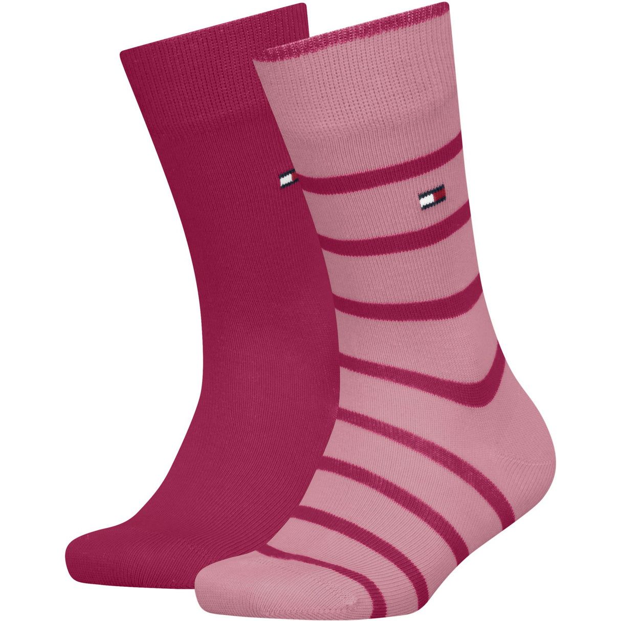 Tommy Hilfiger Pink Kids Strumpor 2-Pack Breton Stripe