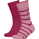 Tommy Hilfiger Pink Kids Strumpor 2-Pack Breton Stripe