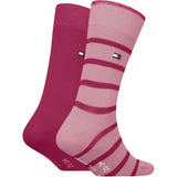 Tommy Hilfiger Pink Kids Strumpor 2-Pack Breton Stripe