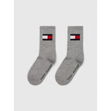 Tommy Hilfiger Grey Melange Kids Strumpor 2-Pack Flag