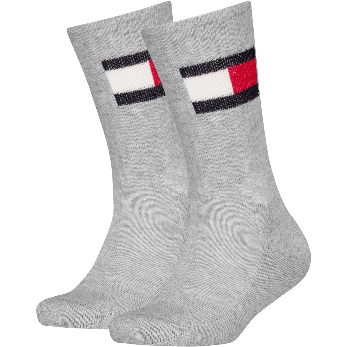 Tommy Hilfiger Grey Melange Kids Strumpor 2-Pack Flag