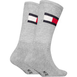 Tommy Hilfiger Grey Melange Kids Strumpor 2-Pack Flag
