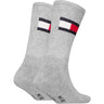 Tommy Hilfiger Grey Melange Kids Strumpor 2-Pack Flag
