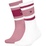Tommy Hilfiger Pink Kids Strumpor 2-Pack Sport Stripe