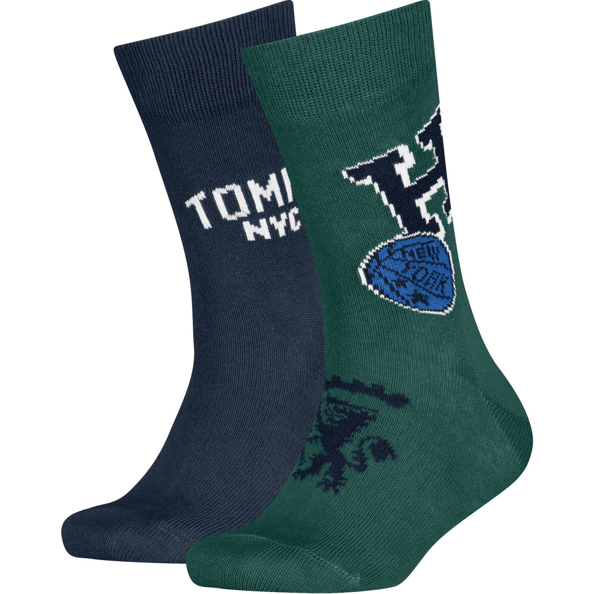 Tommy Hilfiger Green Kids Strumpor 2-Pack College Patch