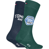 Tommy Hilfiger Green Kids Strumpor 2-Pack College Patch