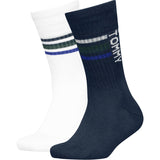 Tommy Hilfiger Navy Kids Strumpor 2-Pack Sport Stripe Tommy