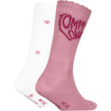 Tommy Hilfiger Pink Kids Strumpor 2-Pack Tommy Love