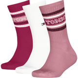 Tommy Hilfiger Pink Kids Strumpor 3-Pack Varsity Tommy