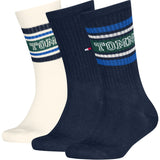 Tommy Hilfiger Navy Kids Strumpor 3-Pack Varsity Tommy