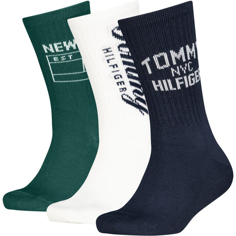 Tommy Hilfiger Navy Kids Strumpor 3-Pack Ny Sport