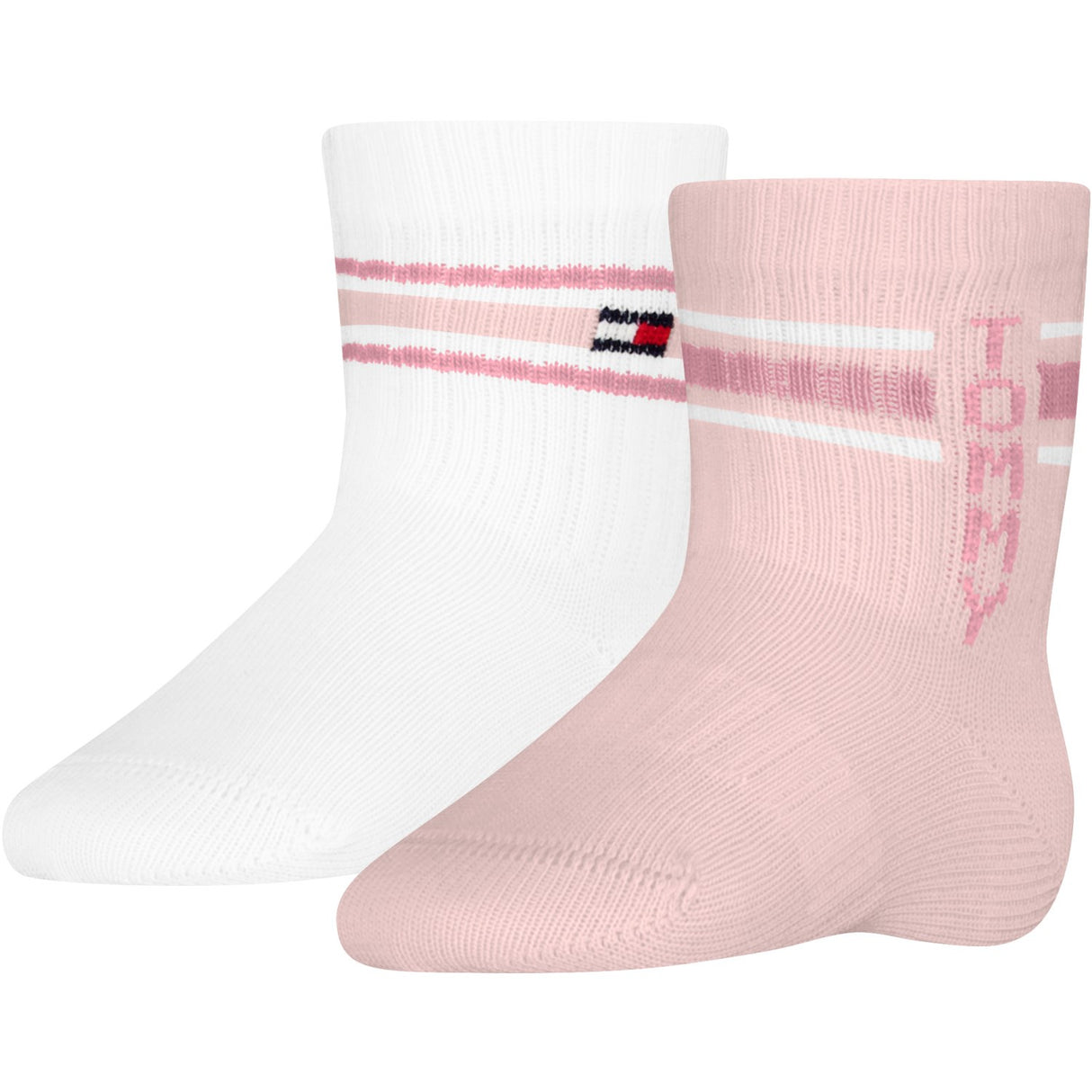 Tommy Hilfiger Light Pink Baby Strumpor 2-Pack Sport