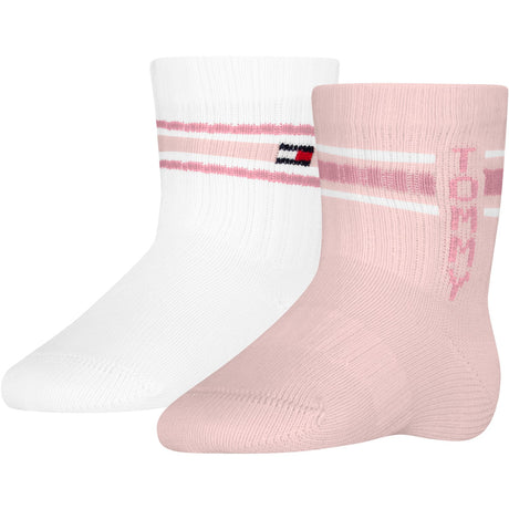 Tommy Hilfiger Light Pink Baby Strumpor 2-Pack Sport
