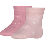 Tommy Hilfiger Light Pink Baby Strumpor 2-Pack Letters