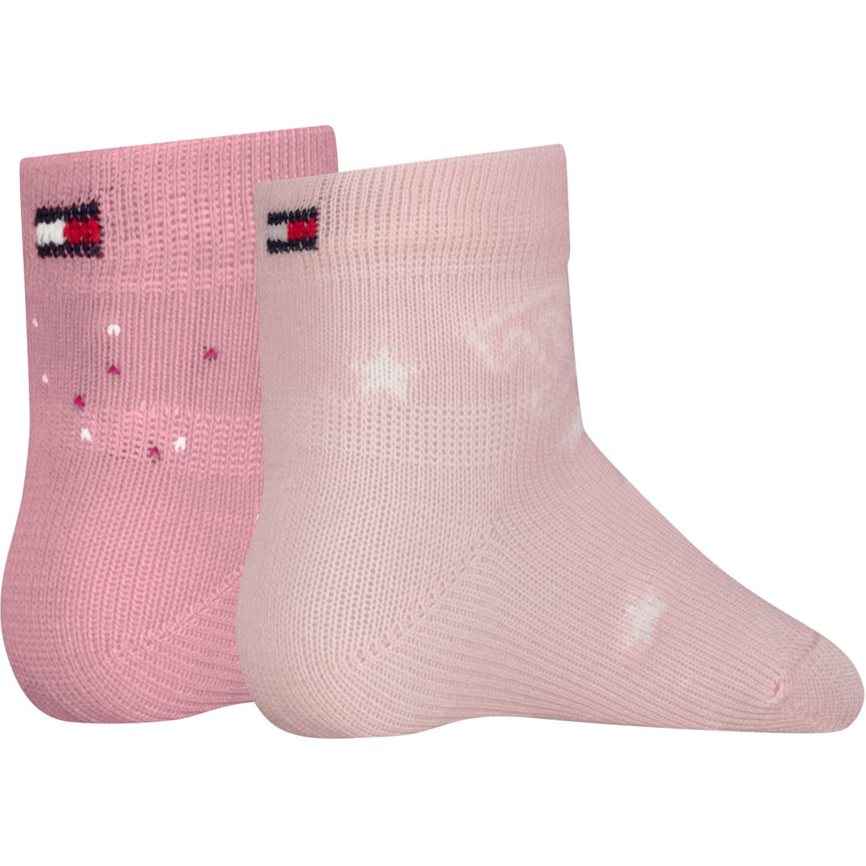Tommy Hilfiger Light Pink Baby Strumpor 2-Pack Letters