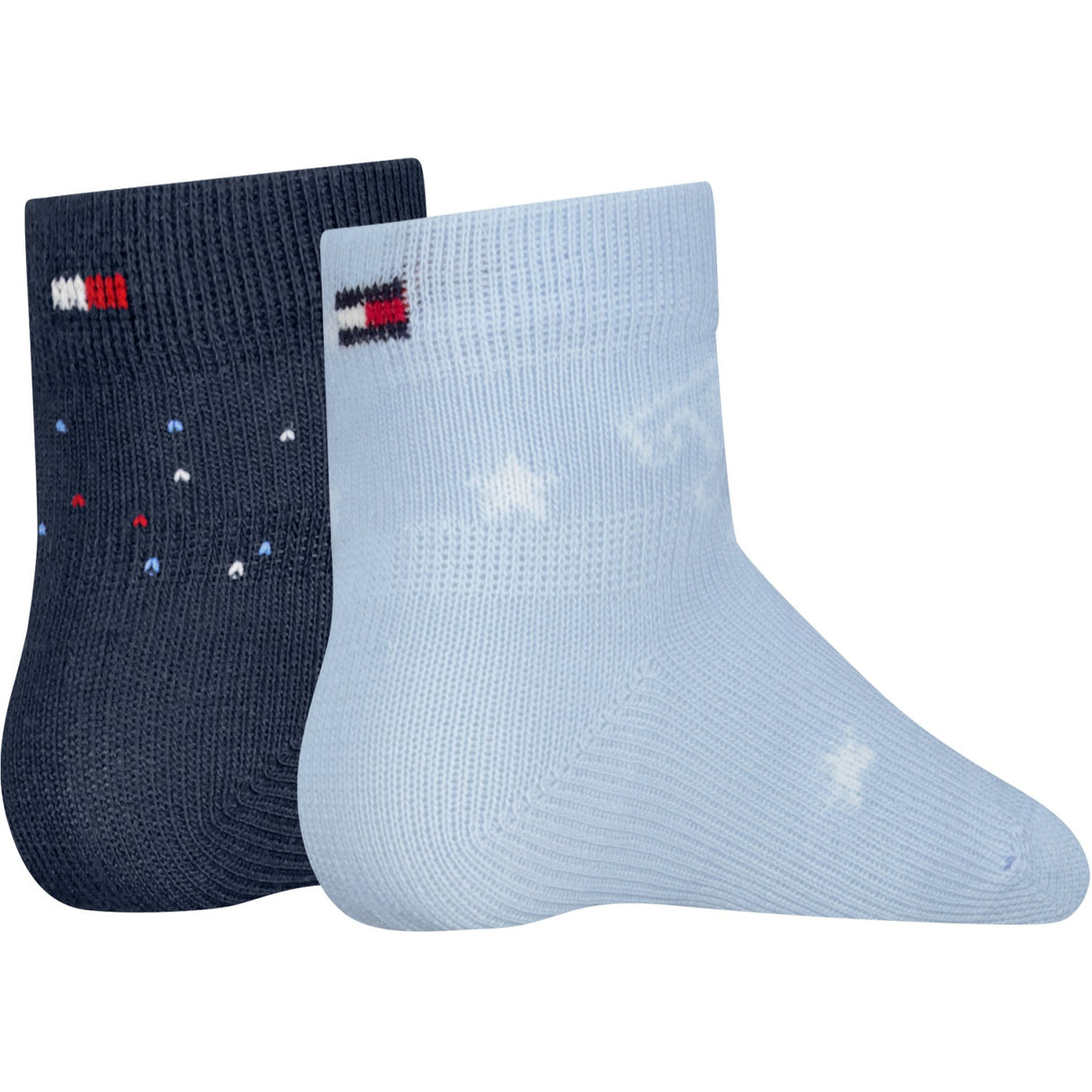 Tommy Hilfiger Light Blue Baby Strumpor 2-Pack Letters