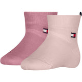 Tommy Hilfiger Light Pink Baby Strumpor 2-Pack Heart